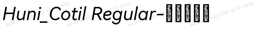 Huni_Cotil Regular字体转换